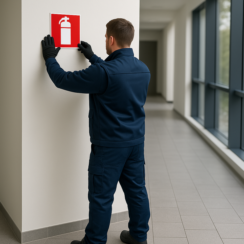 Cartelli antincendio installati da tecnico specializzato