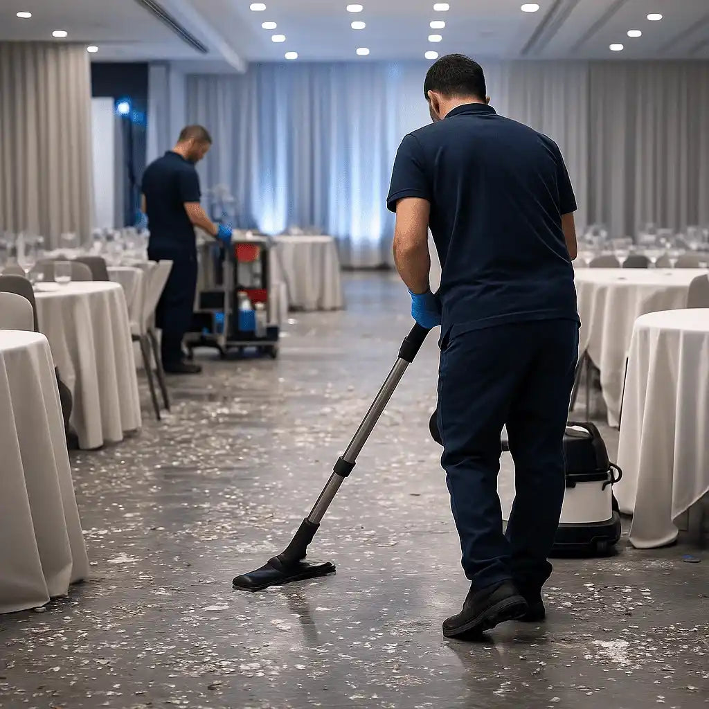 Servizio di pulizia pre e post evento a Roma