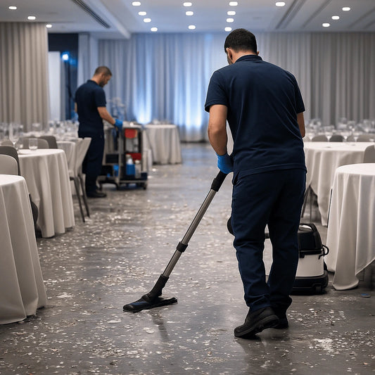 Servizio di pulizia pre e post evento a Roma